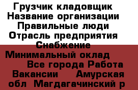 Грузчик-кладовщик › Название организации ­ Правильные люди › Отрасль предприятия ­ Снабжение › Минимальный оклад ­ 26 000 - Все города Работа » Вакансии   . Амурская обл.,Магдагачинский р-н